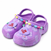 Bulk Kids UR CUTE Heart Clogs with Charms | Wholesale Girls Purple Garden Shoes Factory