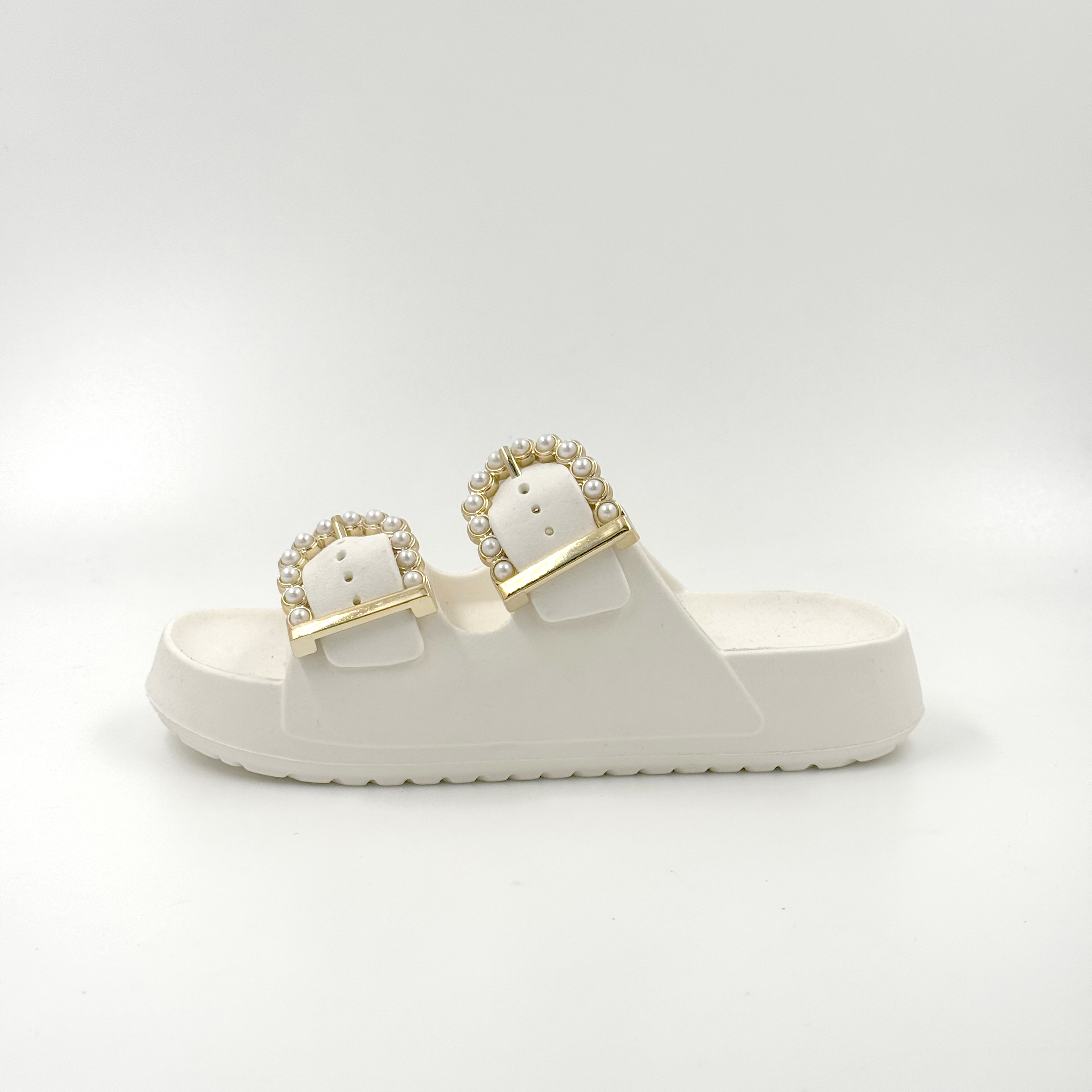 Kid Slippers White Slippers Pearl Slippers