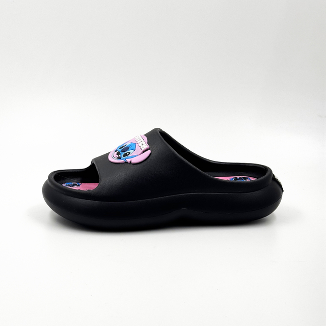 Disney Stitch Women's Chunky Slide Slippers Black Wholesale